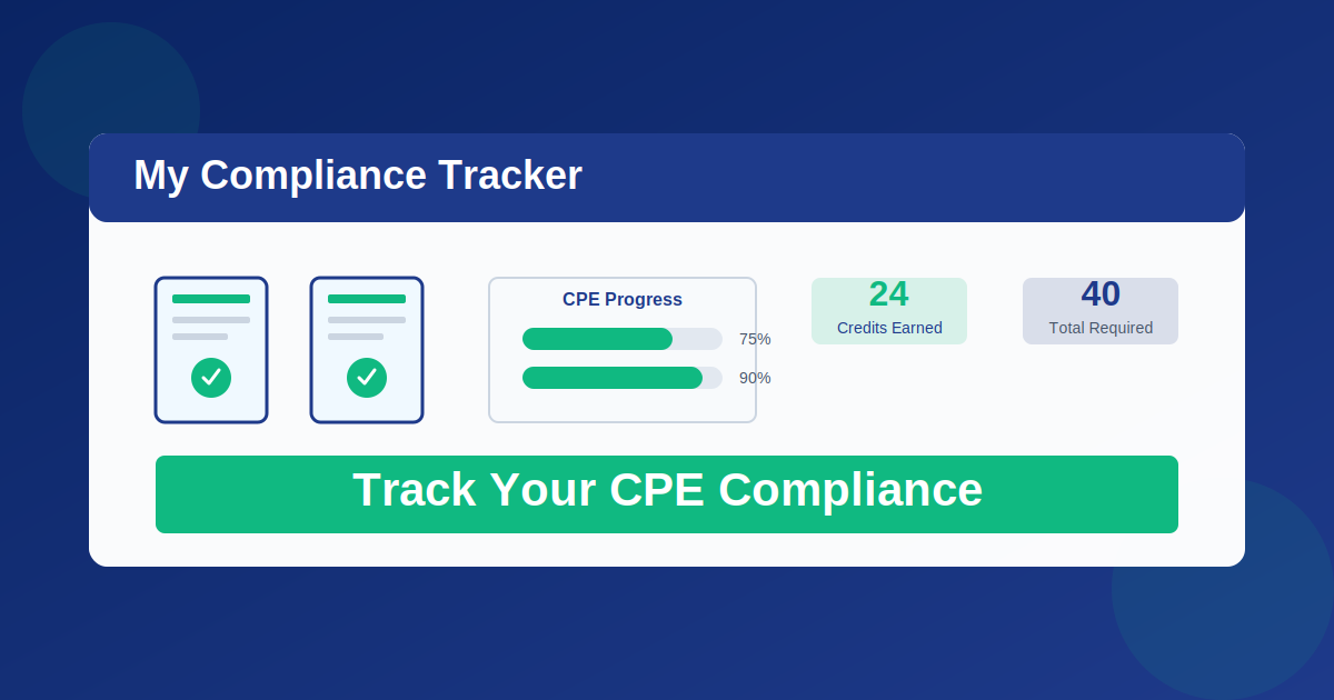 My Compliance Tracker - CPE Tracking for CPAs
